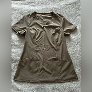 NWOT Tan scrub top